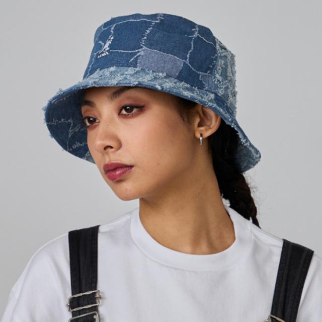 ・KANGOL｜Denim Mashup Bucket Hat/ カンゴール/デニム マッシュアップ バケット ハット/ミディアムブルー #_5