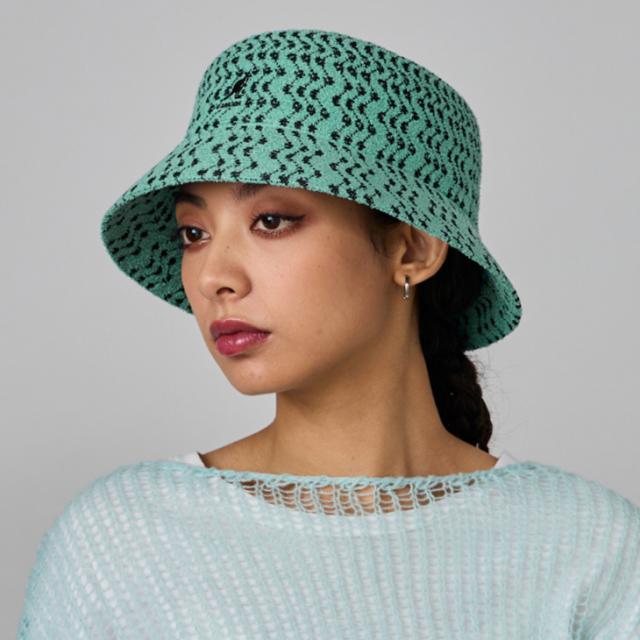 ：KANGOL｜Bermuda Zig Zag Bucket Hat / カンゴール/バミューダ ジグ ザグ バケット ハット/アクアティック #_3