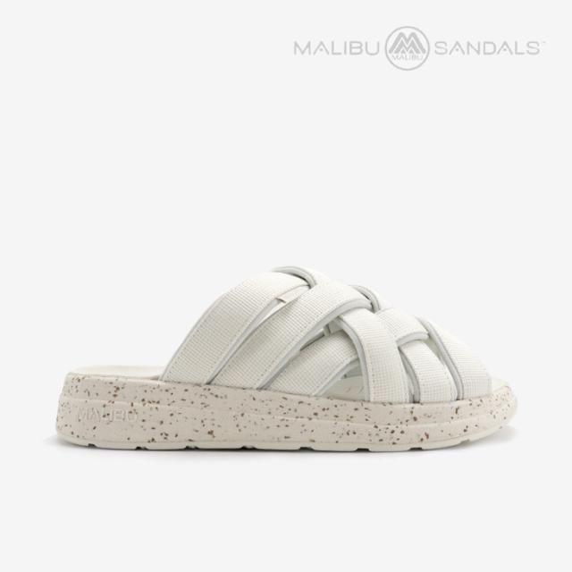 ・MALIBU SANDALS｜Zuma Lx Recycled Canvas Slide/ マリブ サンダルズ/ズマ ラックス リサイクルド キャンバス スライド/オフホワイト #