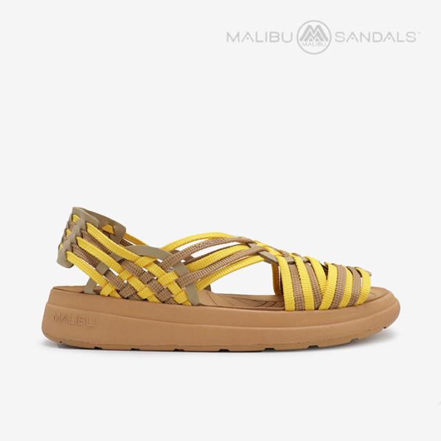 ・MALIBU SANDALS｜Canyon Huarache Sandal Nylon/ マリブ サンダルズ/キャニオン ワラチェ サンダル ナイロン/イエローｘタン #