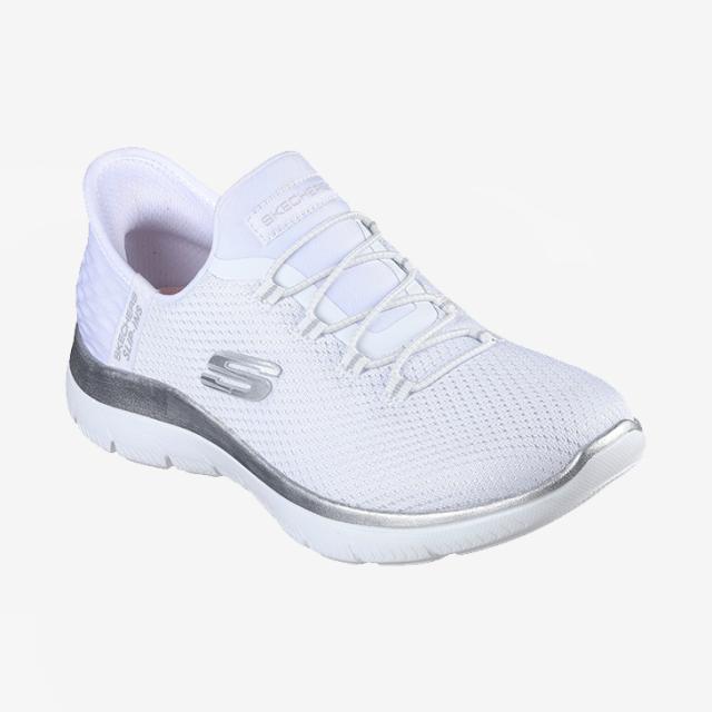 ：SKECHERS｜W Slip-Ins Summits Diamond Dream Wide Fit/ スケッチャーズ/スリップインズ サミッツ ダイヤモンド ドリーム ワイド フィット/ホワイトｘシルバー #_2
