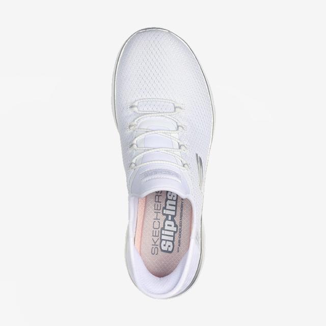 ：SKECHERS｜W Slip-Ins Summits Diamond Dream Wide Fit/ スケッチャーズ/スリップインズ サミッツ ダイヤモンド ドリーム ワイド フィット/ホワイトｘシルバー #_3
