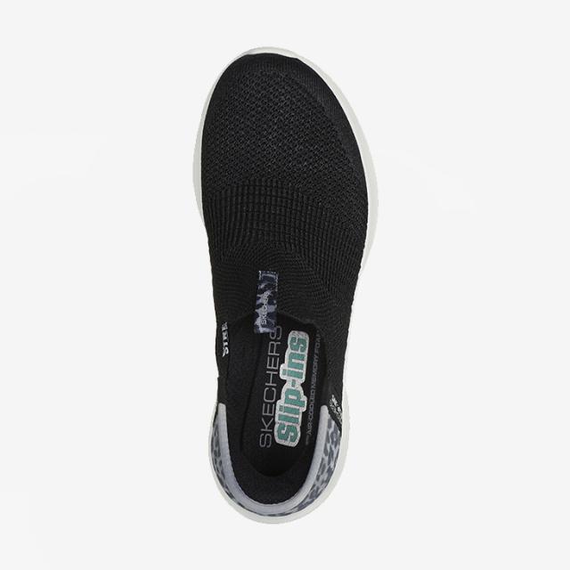 ：SKECHERS｜W Slip-Ins Ultra Flex 3.0 Natural Step/ スケッチャーズ/スリップインズ ウルトラ フレックス 3.0 ナチュラル ステップ/ブラックｘレオパード #_3