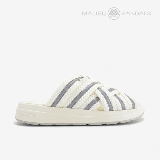 ・MALIBU SANDALS｜Zuma Lx Mesh Slide/ マリブ サンダルズ/ズマ エルエックス メッシュ スライド/オフホワイトｘシルバー #