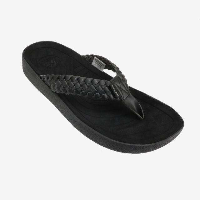 ・MALIBU SANDALS｜Surfrider Flip/ マリブ サンダルズ/サーフ馬乗り フリップ/黒いことｘ黒いこと #