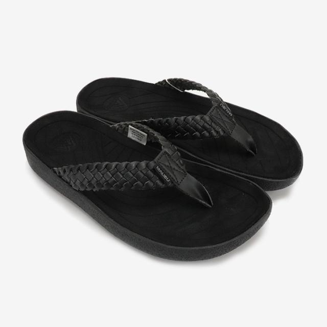 ・MALIBU SANDALS｜Surfrider Flip/ マリブ サンダルズ/サーフ馬乗り フリップ/黒いことｘ黒いこと #