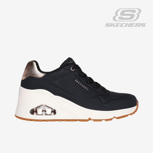 ・SKECHERS｜W Uno Wedge Hi Steps/ スケッチャーズ/ウノ ウェッジ ハイ ステップス/ブラック #