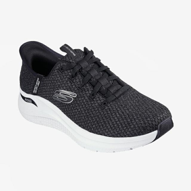 ：SKECHERS｜Slip-Ins Arch Fit 2.0 Look Ahead/ スケッチャーズ/スリップインズ アーチ フィット ルック アヘッド ニット/ブラックｘホワイト #_2