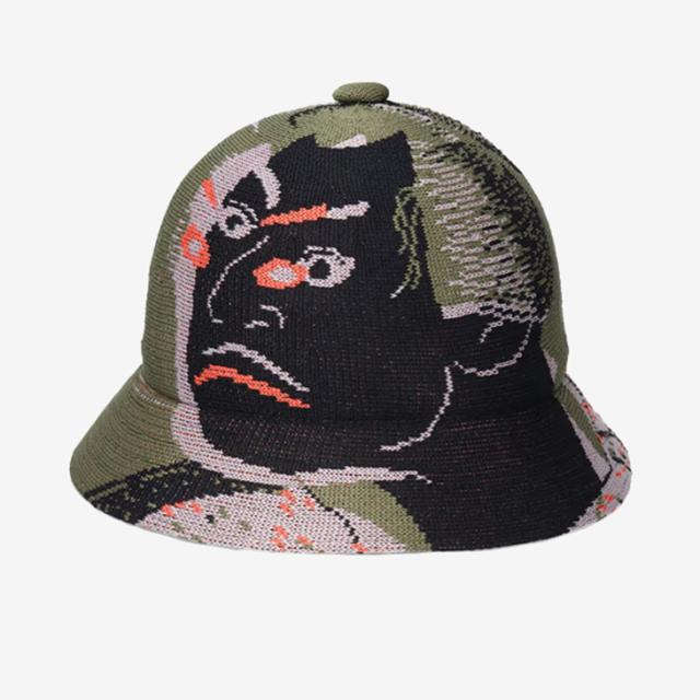 ：KANGOL｜Tadanori Yokoo Tropic Casual Hat Jacquard Ukiyo-E/ カンゴール/タダノリ ヨコオ トロピック カジュアル ハット 浮世絵 横尾忠則 摺れ摺れ草/オリーブ #_2