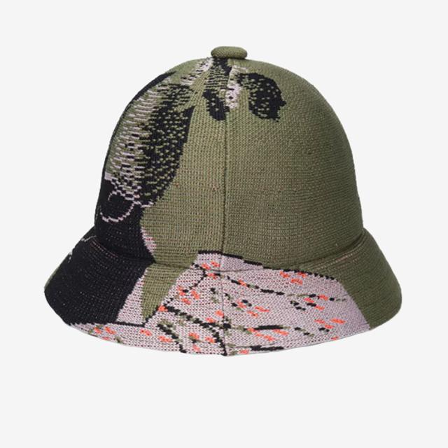 ：KANGOL｜Tadanori Yokoo Tropic Casual Hat Jacquard Ukiyo-E/ カンゴール/タダノリ ヨコオ トロピック カジュアル ハット 浮世絵 横尾忠則 摺れ摺れ草/オリーブ #_3