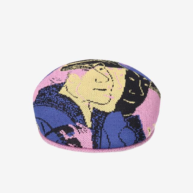 ：KANGOL｜Tadanori Yokoo Tropic 504 Hunting Jacquard Ukiyo-E/ カンゴール/タダノリ ヨコオ トロピック ハンチング 浮世絵 横尾忠則 摺れ摺れ草/ピンク #_1