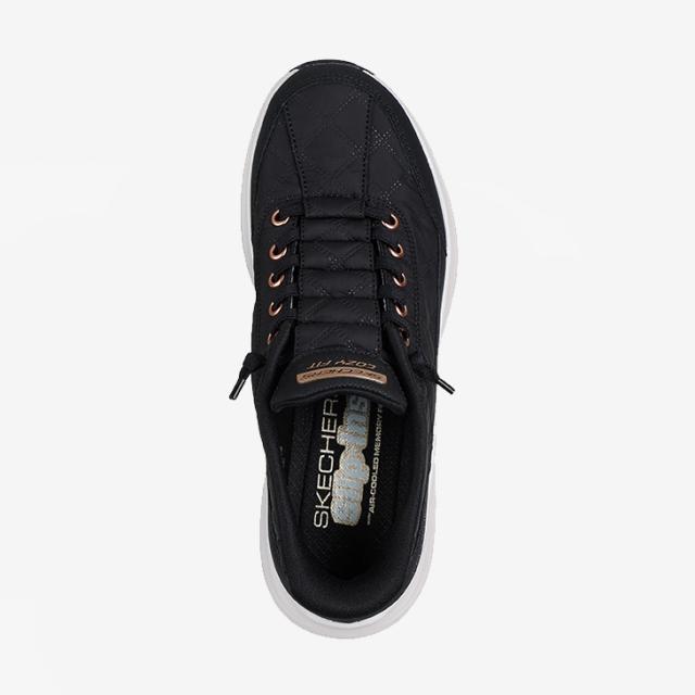 ：SKECHERS｜W Slip-Ins Contour Foam Golden Hour Wide Fit/ スケッチャーズ/スリップインズ コンツアー フォーム ゴールデンアワー ワイド フィット/ブラックｘローズゴールド #_3
