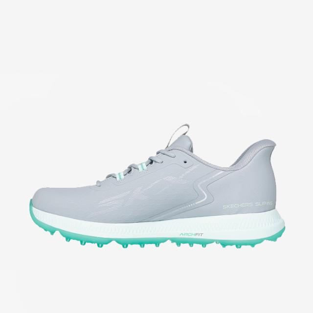 ：SKECHERS｜W Slip-Ins Go Golf Elite 6/ スケッチャーズ/スリップインズ ゴー ゴルフ エリート/グレーｘミント #_5