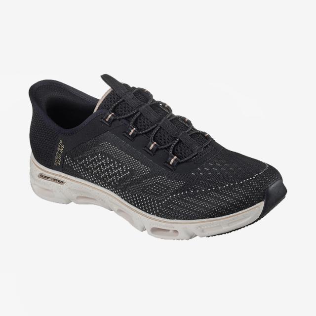 ：SKECHERS｜W Slip-Ins Glide-Step Gratify Pace/ スケッチャーズ/スリップインズ グライドステップ グラティファイ ペース/ブラックｘゴールド #_2