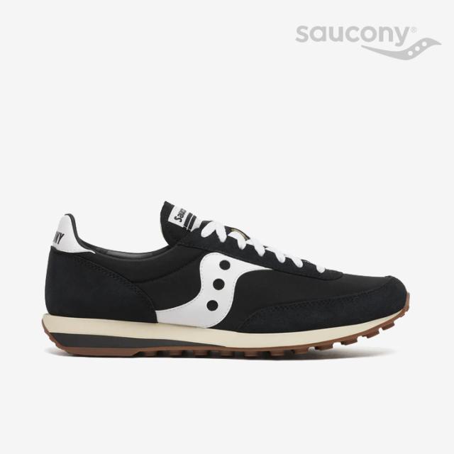 ・SAUCONY｜Trainer 80 Classic/ サッカニー/トレーナー エイティー クラシック ナイロン スエード/ブラックｘホワイト #