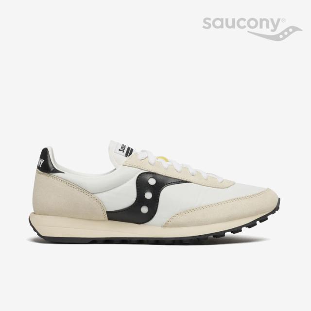 ・SAUCONY｜Trainer 80 Classic/ サッカニー/トレーナー エイティー クラシック ナイロン スエード/ホワイトｘブラック #