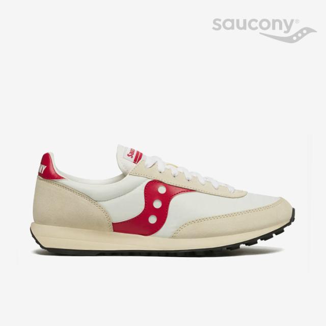 ・SAUCONY｜Trainer 80 Classic/ サッカニー/トレーナー エイティー クラシック ナイロン スエード/ホワイトｘレッド #
