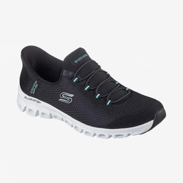 ・SKECHERS｜W Slip-Ins Glide-Step Pursuit/ スケッチャーズ/スリップインズ グライドステップ パースート/ブラックｘターコイズ #