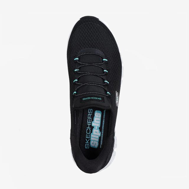 ・SKECHERS｜W Slip-Ins Glide-Step Pursuit/ スケッチャーズ/スリップインズ グライドステップ パースート/ブラックｘターコイズ #