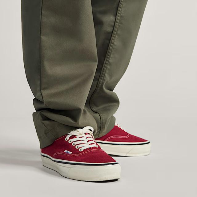 ・VANS Premium｜Authentic 44 Lx Washed 12oz Duck Canvas/ ヴァンズ/オーセンティック ラックス ウォッシュド 12オンス ダック キャンバス/ボルドーレッド #