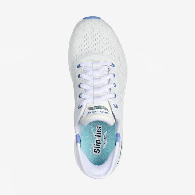 ：SKECHERS｜W Slip-Ins Arch Fit 2.0 Easy Chic/ スケッチャーズ/スリップインズ アーチ フィット イージー シック/ホワイトｘブルー #_3