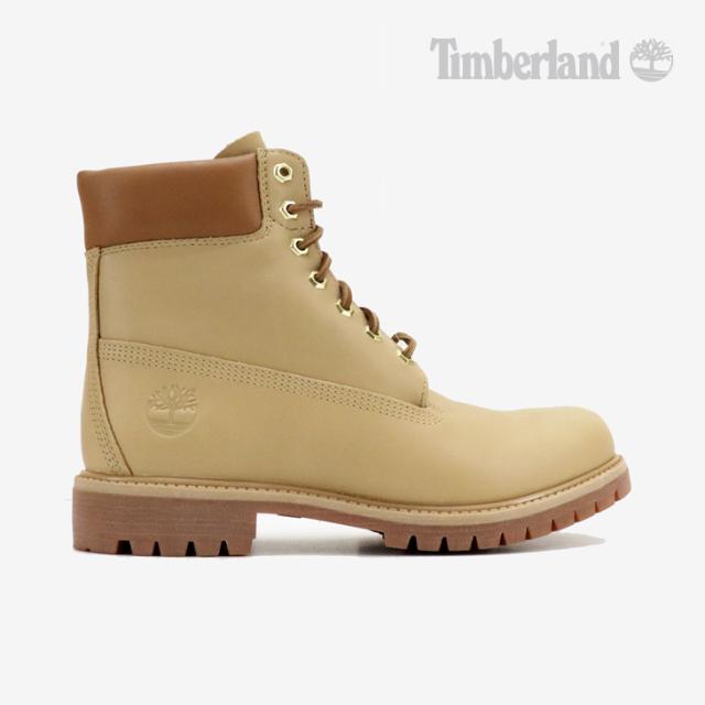 ・TIMBERLAND｜Premium 6inch Lace WP Boot Full Grain Leather/ ティンバーランド/プレミアム 6インチ レース ウォータープルーフ ブーツ フル グレイン レザー/ミディアムベージュ #