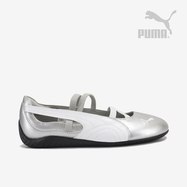 ・PUMA｜W Speedcat Ballet llic Leather/ プーマ/スピードキャット バレエ メタリック レザー/プーマシルバーｘプーマホワイト #