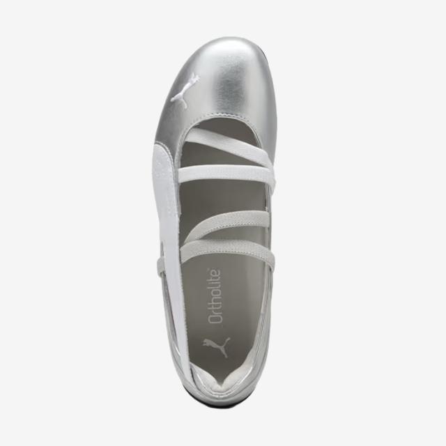 ・PUMA｜W Speedcat Ballet Metallic Leather/ プーマ/スピードキャット バレエ メタリック レザー/プーマシルバーｘプーマホワイト #_3