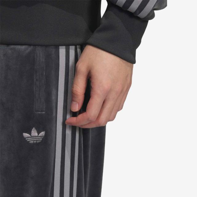 ：ADIDAS Originals｜Firebird Track Pants Jersey Velour/ アディダス/ファイヤーバード トラック パンツ ジャージ ベロア/ダークグレー #_3