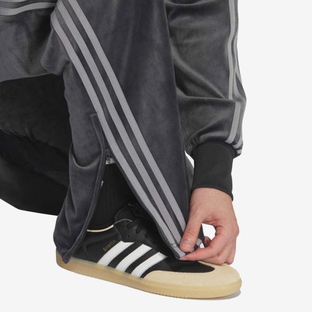 ：ADIDAS Originals｜Firebird Track Pants Jersey Velour/ アディダス/ファイヤーバード トラック パンツ ジャージ ベロア/ダークグレー #_4