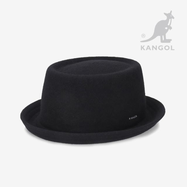 ・KANGOL｜Wool Mowbray Pork Pie Hat/ カンゴール/ウール モウブレイ ポークパイ ハット/ブラック #