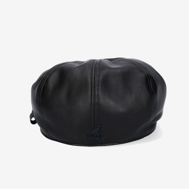 ：KANGOL｜Faux Leather Cap Hunting/ カンゴール/フェイク レザー キャップ ハンチング/ブラック #_2