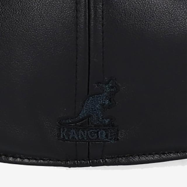 ：KANGOL｜Faux Leather Cap Hunting/ カンゴール/フェイク レザー キャップ ハンチング/ブラック #_3
