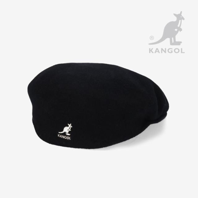 ・KANGOL｜Wool 504 Hunting/ カンゴール/ウール ハンチング バックトゥフロント ベレー/ブラック #