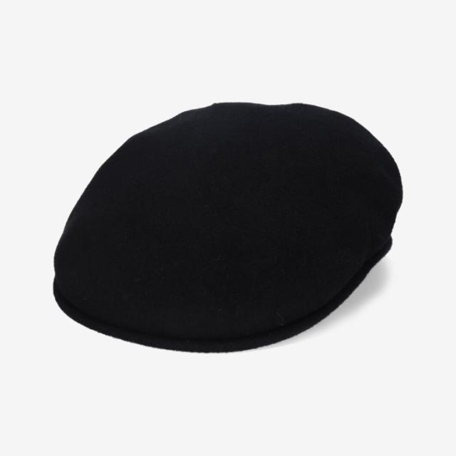 ：KANGOL｜Wool 504 Hunting/ カンゴール/ウール ハンチング バックトゥフロント ベレー/ブラック #_1