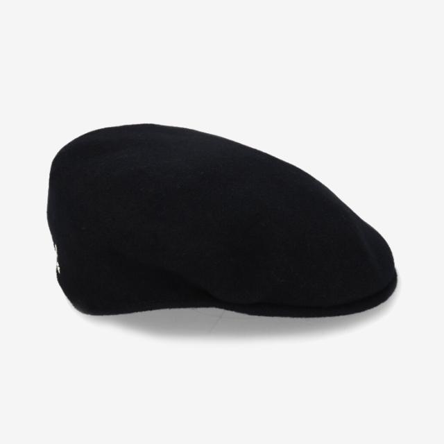 ：KANGOL｜Wool 504 Hunting/ カンゴール/ウール ハンチング バックトゥフロント ベレー/ブラックｘゴールド #_2