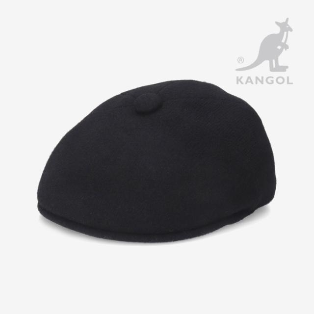 ・KANGOL｜Wool Panel 575 Hunting/ カンゴール/ウール パネル ハンチング/ブラック #