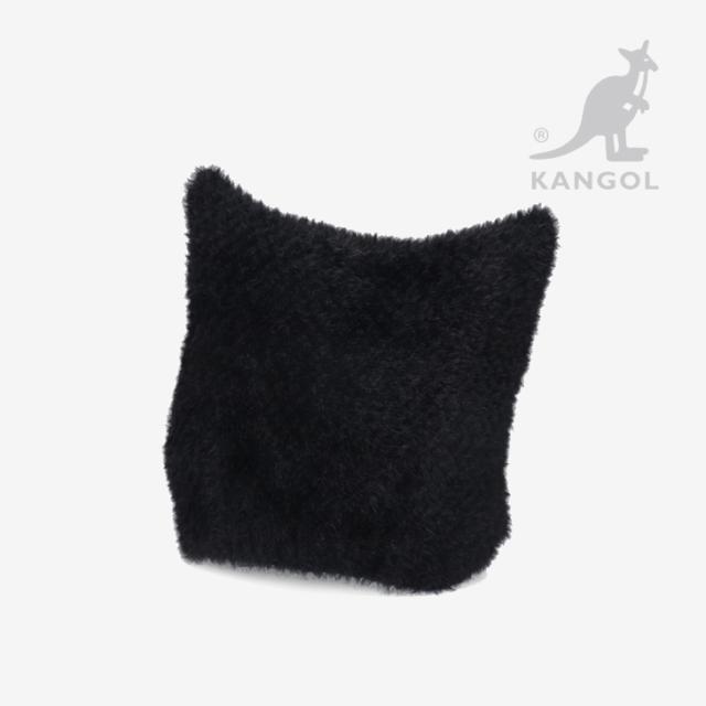 ・KANGOL｜Faux Fur Pointed Beanie Cat Ear/ カンゴール/フェイク ファー ポインテッド ビーニー キャット イア/ブラック #