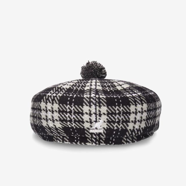 ：KANGOL｜New Heritage Flat Cap Hunting/ カンゴール/ニュー ヘリテージ フラット キャップ ハンチング/ブラックチェック #_1