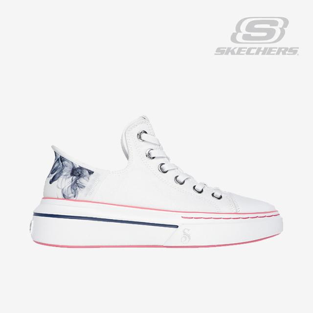・SKECHERS｜W ｘSnoop Dogg Slip-Ins Snoop One Boss Life Canvas/ スケッチャーズ/スヌープ ドッグ スリップインズ スヌープ ワン ボス ライフ キャンバス/ホワイトｘブルーｘピンク #
