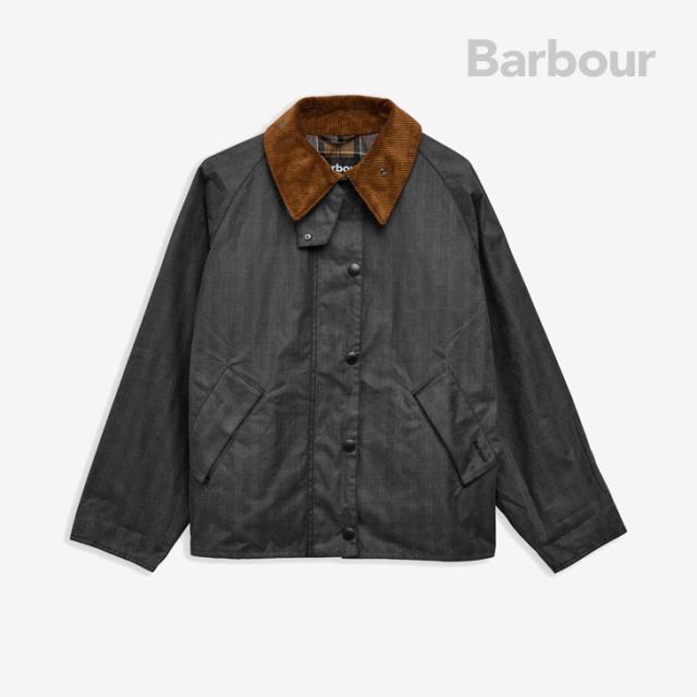 ・BARBOUR｜W Prince Of Wales Tartan Check Transport Waxed Jacket/ バブアー/プリンス オブ ウェールズ タータン チェック トランスポート ワックス ジャケット/ブラック #