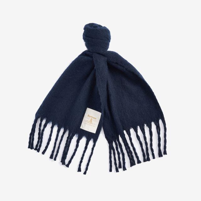 BARBOUR｜W Ellison Scarf Solid Color Twisted Tassell/ バブアー