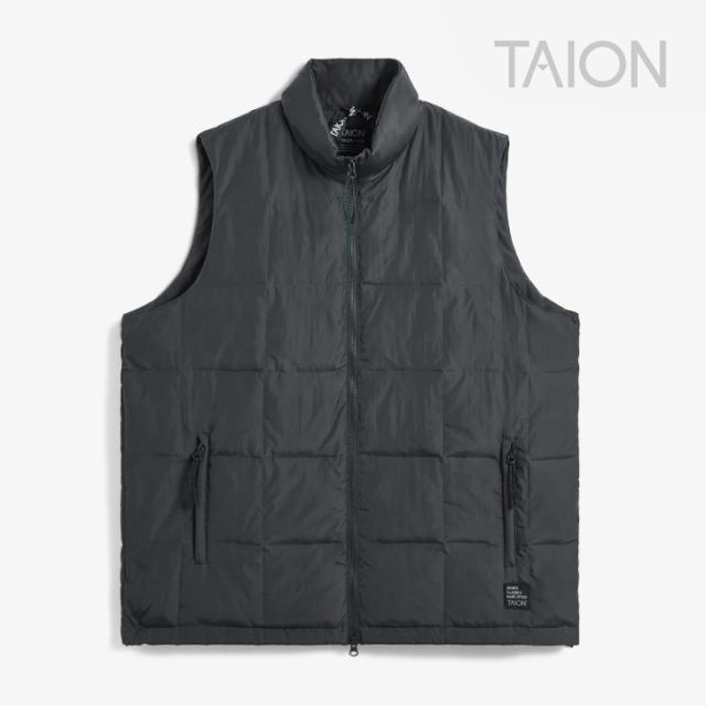 ・TAION｜Sport Classic Track Down Vest/ タイオン/スポーツ クラシック トラック ダウン ベスト/ダークチャコール #