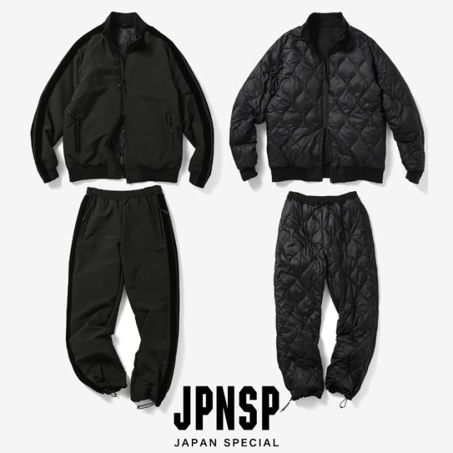 ：TAION｜Japan Special Track Down Jacket/ タイオン/ジャパン スペシャル トラック ダウン ジャケット/ブラックｘブラック #_12