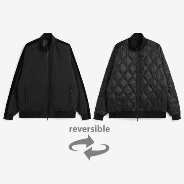 ：TAION｜Japan Special Track Down Jacket/ タイオン/ジャパン スペシャル トラック ダウン ジャケット/ブラックｘブラック #_2