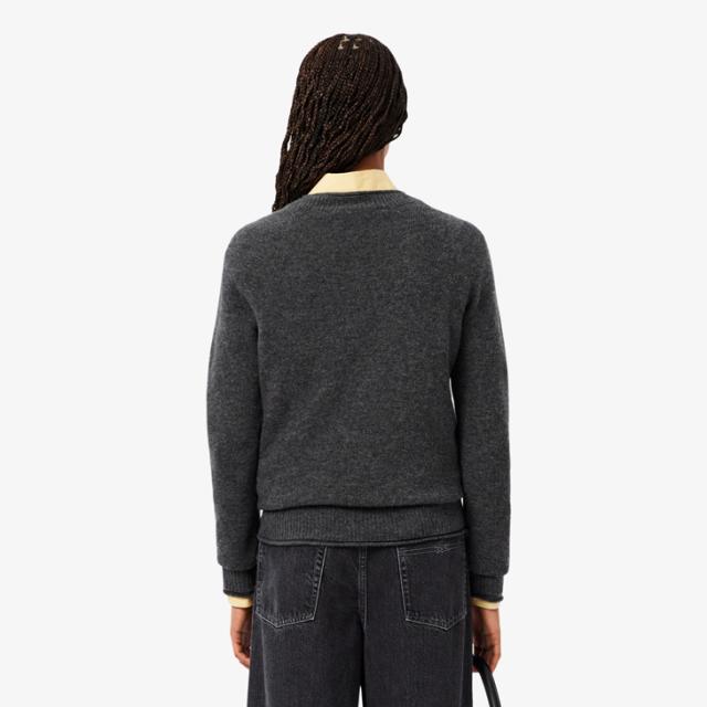 ・LACOSTE｜W 3D Knitting Seamless Sweater/ ラコステ/3D ニッティング シームレス セーター/グレー # LACOSTE｜W 3D Knitting Seamless Sweater/ ラコステ/3D ニッティング