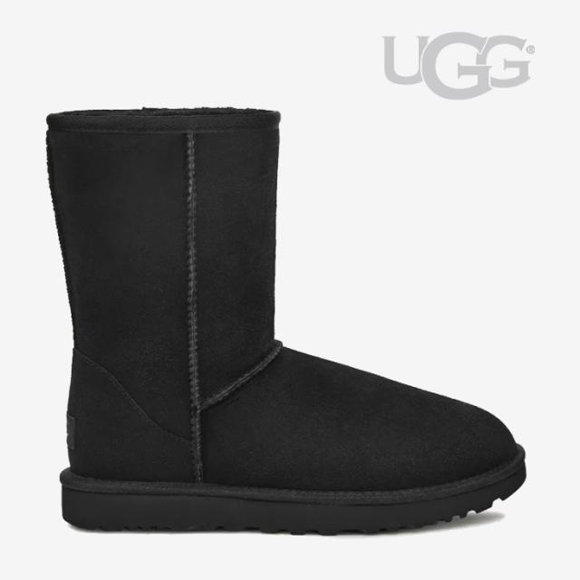 ・UGG｜W Classic Short II Sheepskin/ アグ/クラシック ショート 2 シープスキン ムートン/ブラック #