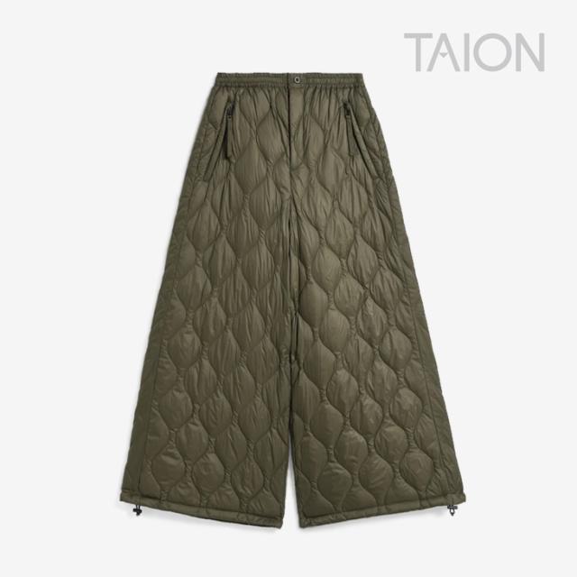 ・TAION｜W Military Split Down Skirt Soft Shell/ タイオン/ミリタリー スプリット ダウンスカート ソフト シェル/ダークオリーブ #