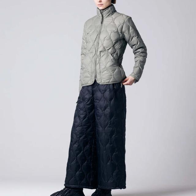 ・TAION｜W Military Split Down Skirt Soft Shell/ タイオン/ミリタリー スプリット ダウンスカート ソフト シェル/ダークセージグリーン # TAION｜W Military Split Down Skirt Soft Shell/ タイオン/ミリタリー