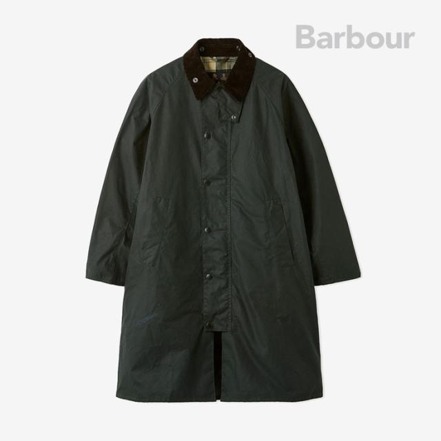 ・BARBOUR｜Modified Exmoor Waxed Coat Middle Length/ バブアー/モディファイド エクスモア ワックス コート ミドル レングス/セージ #